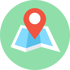 map icon in circle